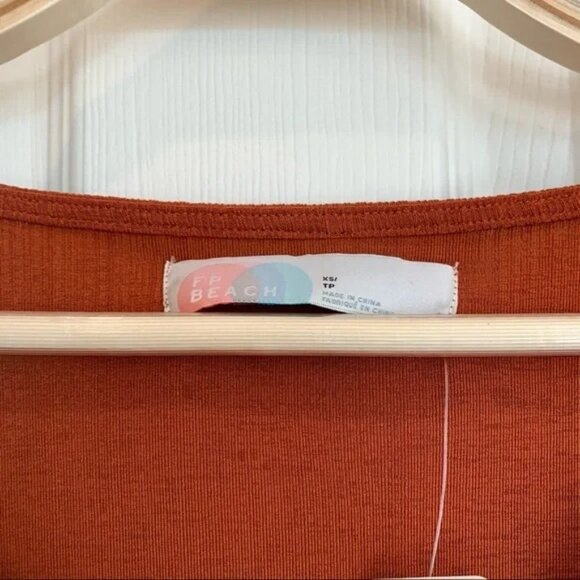 FREE PEOPLE Terracotta Rust Addison Convertible Travel Beach Set - Picture 7 of 8